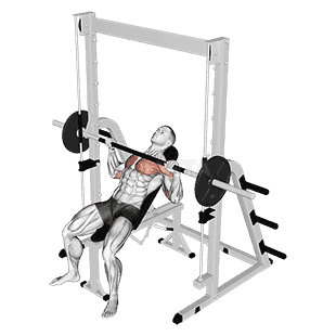 Smith Incline Bench Press demonstration