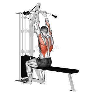 Close-Grip Front Lat Pulldown demonstration