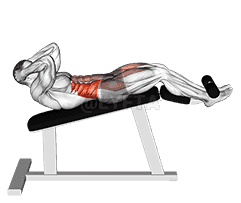 Incline Twisting Sit-up demonstration