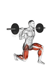 Barbell Split Jump demonstration