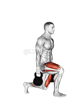 Kettlebell Forward Lunge demonstration