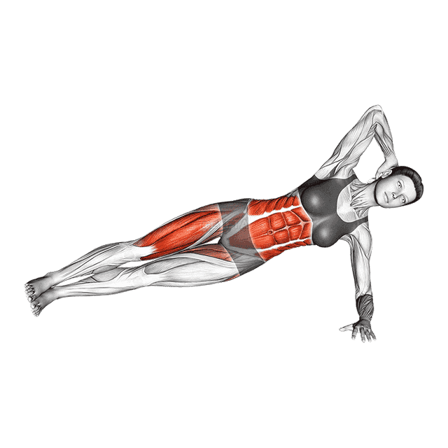 Elbow to Knee Side Plank Crunch demonstration