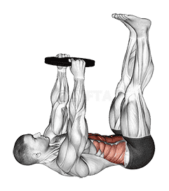 Weighted Straight Leg Toe Touch Crunch demonstration