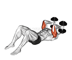 Dumbbell Lying Floor Skull Crusher demonstration