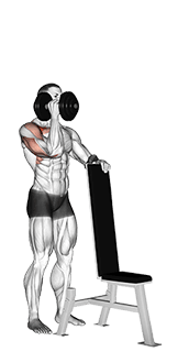 Dumbbell Standing One Arm Palm In Press exercise demonstration for Shoulders, Dumbbell