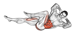 Elbow-To-Knee exercise demonstration for Waist, Body weight