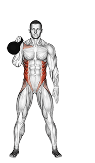 Kettlebell Bent Press exercise demonstration for Waist, Kettlebell