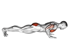 Outside Leg Kick Push-Up exercise demonstration for Hips, Body weight