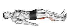 Single Leg Platform Slide exercise demonstration for Hamstrings, and Thighs, Body weight