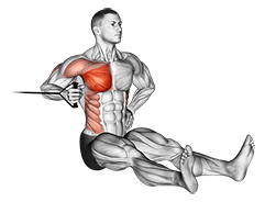 Band one arm twisting chest press exercise demonstration for Chest, Band