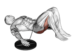 Band Hip Lift exercise demonstration for Hips, Band