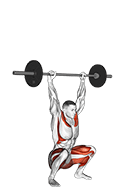 Barbell Heaving Snatch Balance exercise demonstration for Weightlifting, Barbell