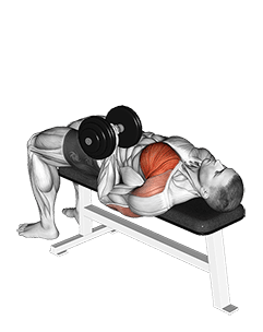 Dumbbell One Arm Reverse Grip Press exercise demonstration for Chest, Dumbbell
