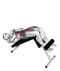 Extra Decline Sit-up exercise demonstration for Waist, Body weight
