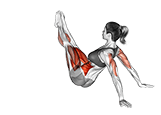 Hip Twist Supported Arms exercise demonstration for Hips, and Waist, Body weight