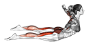Swan Dive exercise demonstration for Hips, and Waist, Body weight