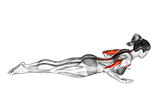 Prone Press-Swan exercise demonstration for Hips, and Waist, Body weight