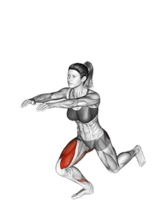 Skater Squat exercise demonstration for Quadriceps, and Thighs, Body weight