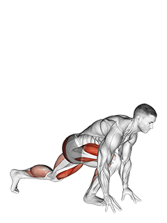Alternate Sprinter Lunge exercise demonstration for Quadriceps, and Thighs, Body weight
