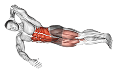 Oblique V-up on Floor exercise demonstration for Hips, and Waist, Body weight