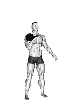 Kettlebell Strict Press exercise demonstration for Shoulders, Kettlebell