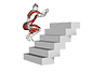 Stair Jump exercise demonstration for Plyometrics, Body weight