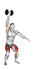 Dumbbell One Arm Snatch exercise demonstration for Quadriceps, and Thighs, Dumbbell