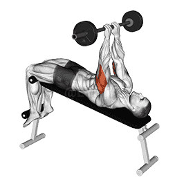 Decline Close Grip To Skull Press demonstration