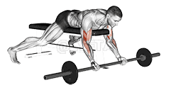 Barbell Lying Preacher Curl demonstration