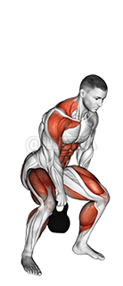 Kettlebell Hang Clean demonstration