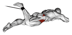 Band Lying Hip Internal Rotation demonstration