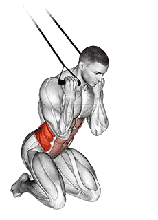 Band Kneeling Twisting Crunch demonstration