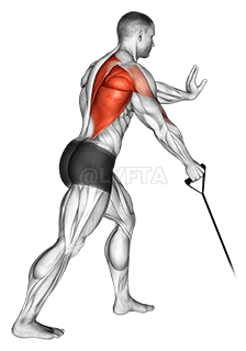 Band one arm Standing Low Row demonstration