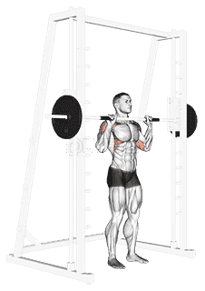 Smith Standing Shoulder Press demonstration