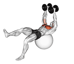 Dumbbell One Leg Fly on Exercise Ball demonstration