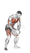 Medicine Ball Chest Push from 3 Point Stance demonstration