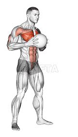 Medicine Ball Chest Push with Run Release demonstration