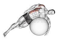 Exercise Ball Lying Side Lat Stretch demonstration