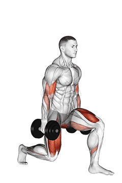 Dumbbell Bicep Curl Lunge with Bowling Motion demonstration