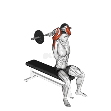 Seated Close grip Behind Neck Triceps Extension demonstration