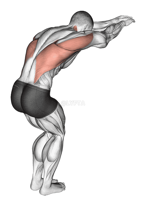Reach forward upper back stretch demonstration