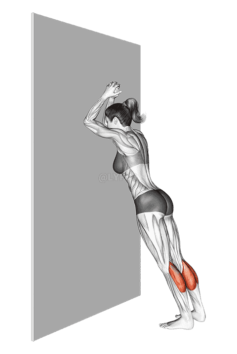 Calves Stretch Static Position demonstration