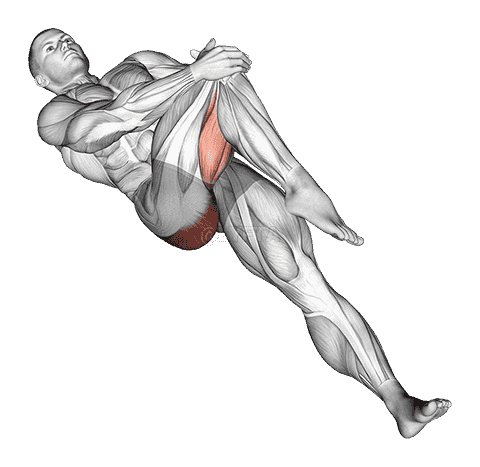 Lying Cross Over Knee Pull Up Stretch demonstration