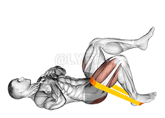 Resistance Band One Leg Glute Bridge demonstration