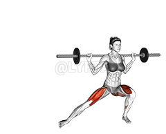 Barbell Lateral Lunge demonstration
