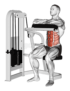 Lever Seated Crunch demonstration