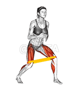 Resistance Band Duck Walk demonstration