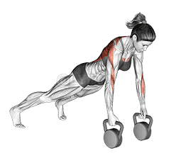 Kettlebell Alternating Renegade Row demonstration