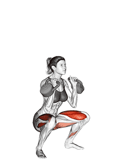 Kettlebell Front Squat demonstration