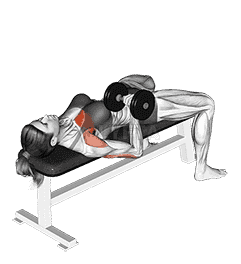 Dumbbell Lying One Arm Press demonstration